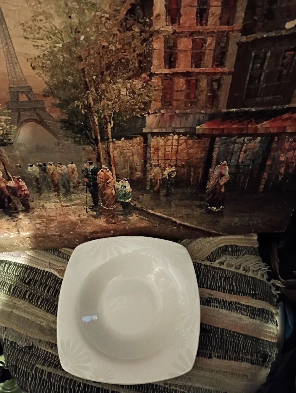 Alice Platinum by 222 Fifth-White Porcelain Square Serving Bowl 🥣Set of 3